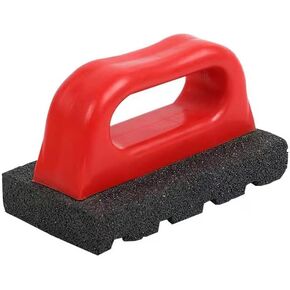 Masonry Rubbing Brick, Fluted Rub Bricks, 20 Grit, Plastic Handle
