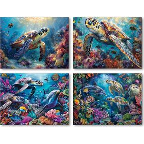 DOTSOPS Diamond Painting Kits Art Adults Painting Kit Crafts DIY 5D Diamond Art Packs Kits Full for Adults Beginner Home Wall Decoration Gift 11.8x15.7 Inches (6 Pack Floral)