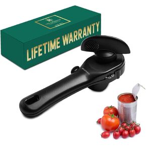 Bellemain Stainless Steel Can Opener – Manual Can Opener For seniors - Ergonomic Smooth edge Can Opener Hand Held Can Opener Heavy Duty – Easy to use can opener safe cut