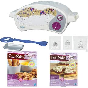 Easy Bake Ultimate Oven Deluxe Gift Set, White. Bundle of Oven and Pizza and Pretzel Mixes (Bundle of 3 Items)