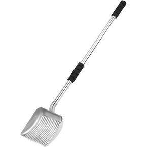 Metal Cat Litter Scoop, Removable Stainless Steel,No Bending Back Heavy Duty Cat Litter Scoop,Non-Stick Long Handle Cat Litter Scooper,Multi-Cat Households