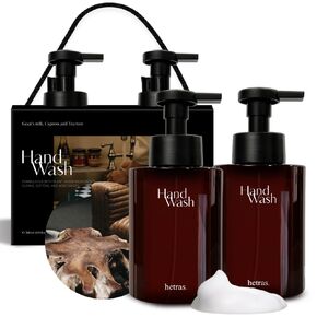 Perfume Bubble Hand Wash with Pump Dispenser 17.4 fl oz x 2 Pack | Hotel Wood - Luxurious Forest Scent | Hydrates & Cleanses Skin | Gentle & Mild Ingredients