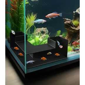 Creative Aquarium Decor - Aquarium Cave Hideout 360° Viewing, Interesting Aquarium Tunnel with 2 Entrances, Fish Tunnel for Aquarium, Shrimp Cave for Aquarium, Fish Tank Decorations Hideout