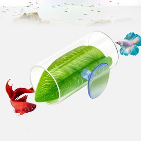 CousDUoBe 1 Pack Betta Fish Acrylic Tube Tunnel,Betta Fish Leaf Pad Simulating The Natural Habitat for Betta Spawning Grounds Breeding Resting Bed，Betta Toys Shelter Hideaway