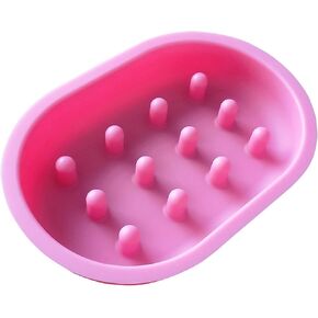 Slow Feeder Bowl Compatible with Sureflap Surefeed Feeders - BPA Free & Dishwasher Safe Silicone Slow Feeder Bowl for Small & Med Breed, Non-Slip Puzzle Cat Food Bowl, Perfect for Fast Eaters (Pink)