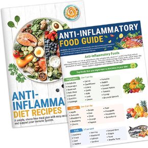 Set 2 Anti Inflammatory Diet Foods List, The Anti Inflammatory Diet And Action Plan Brochure, Nutrition Grocery, Foods To Eat-Avoid, Recipes Guide For Beginners, Healthy Nourishing Plan, Antioxidants