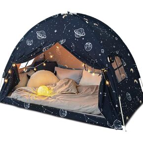 Bed Tent Twin, Space Play Canopy for Kids Boys, Tent for Toddler Bed, Galaxy Dome Tent Playhouse with Star Lights in Kuwait