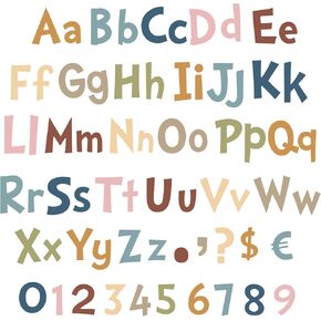 Tenare 134 Pieces 5 Inch Bulletin Board Letters Alphabet Numbers Combo Set Letter Cutouts for Bulletin Board Display Home Decor(Morandi Color)