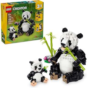 LEGO Creator 3 in 1 Wild Animals Panda Family - Building Toy with 3 Building Options, Panda, Penguin, or Orca - Animal Figures for Kids, Girls and Boys, Ages 8+ - Gift Idea for Birthdays - 31165