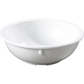 Carlisle FoodService Products Kingline Reusable Plastic Bowl Nappie Bowl for Home and Restaurant, Melamine, 14 Ounces, White, (Pack of 48)