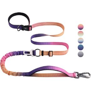 الورود والشعر اليدين مقود الكلب الحرة للكلاب الكبيرة المتوسطة الكلاب الثقيلة ، لا سحب الكلب الكلب يركض الخصر المقود للمشي التدريب مع حزام مقعد السيارة 4-6 أقدام in Kuwait