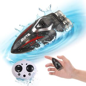 PowerTRC Mini Remote Control Boat RC Boat 360 Rotating 2.4 G Build in Rechargeable Battery Lake Swimming Pools Bathtubs Stunt Remote Control Boats