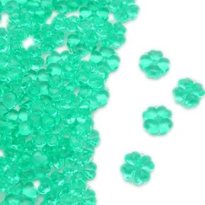 PMLAND Spring Acrylic Green Mini Lucky Four Leaf Clover Ornaments and Table Scatter Decoration - 70+ Pieces for Holiday Party Festival Events Home Decor