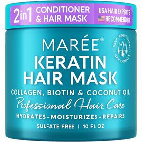 MAREE Hair Mask for Damaged Hair - Keratin Treatment Conditioner - Extremely Deep Conditioning Mask, Hydrating & Repairing, Keratina Mascarilla Para el Cabello