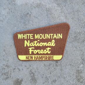 White Mountain National Forest Patch Embroidered 3.75" x 2.5" New Hampshire Iron On Or Sew On Patches Made In America Gift NH