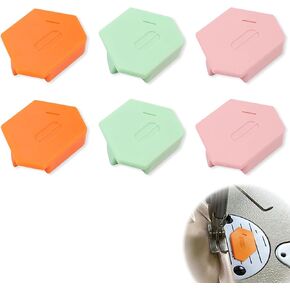 Pcmursal 6 Packs Magnetic Seam Guide for Sewing Machine, Multifunctional Polygonal Seam Guide Hemmer Guide with Scale, Sewing Supplies and Accessories for Magnet Making Machine