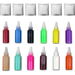 Coniuty Magic Water Elf Toy Powder Refill 6 Packs + 12 Bottles Aqua Fairy Water Color Gel Kit