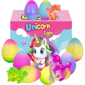 6 Pack Unicorn Hatching Surprise Eggs - Grows 600%- Easter Birthday Gifts for Kids Boys Girls Easter Basket Stuffers Eggs Fillers Party Favors