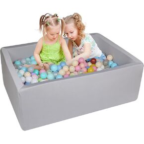Foam Ball Pit - 42"x 30"x 13.8" Ball Pits for Toddlers, Soft Rectangle Kiddie Baby Playpen Ball Pool for Kids, Ideal Gift for Babies Indoor and Outdoor Game, Balls not Included