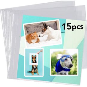 15 sheets 8 x 8 Scrapbook Album Refills Pages for Rapid Binding