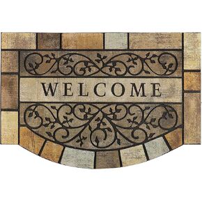 Durable Welcome Door Mats, 24"x36" Heavy-Duty Large Outdoor Mat for Front Door with Non-Slip Rubber Backing for Outside Entry, Garage, Patio, High Traffic Area