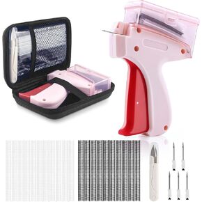 Stitch Gun for Clothes, Stitchy Gun Quick Clothing Fixer - Quick Stitch Sewing Tagging Gun - Includes 1 Scissor, 6 Needles, 1000 Black Fasteners & 1000 White Fasteners