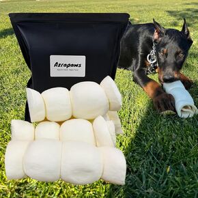 Beef Cheek Rolls 5-6" Water Buffalo Retriever Style Cheek Roll Dog Chews 5 Pack Collagen Sticks Chews for Dogs Long Lasting Chew Treats Great for Power Chewers Safe Rawhide Alternative Retriever Rolls