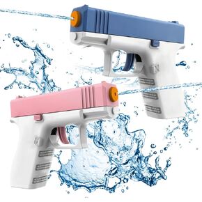 Cool Small Manual Water Guns, 2 Pack Super Squirt Water Blaster Gun Toy Without Charge, Water Soaker Gun Summer Swimming Pool Beach Fighting Play Toys Gifts for Boys Girls Children