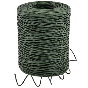Hapeper Floral Wire Bind Wire Rustic Wire Paper Wire Twist Tie Wire for Bouquets Flower Wreath Crowns Making, Christmas Wedding Decoration, 656 Feet (Dark Green)