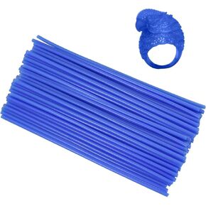 MEETOOT 30PCS 14.5x0.25CM Polishing and Engraving Tool Light Jewellery Design Wax Jewellery Pattern Making Wax Blue Round Sprue Wax Suitable for Dental and Jewellery Mould Wax Casting