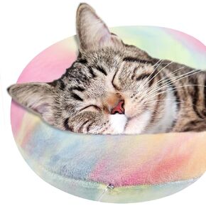 Dog Bed Calming Pillow, Pet Neck Pillow for Little Dog Cats Sleep, Soft Cat Dog Beddin Pillows, Soft Colorful Sleep Bolster Cozy Bed Pillow for Puppy Kitten Great Present