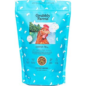 Grubbly Farms Omega Mix - Omega Enriching Feed Supplement for Chickens (1LB)