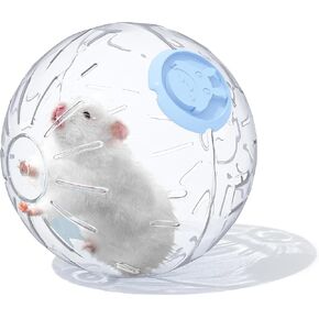 7.9 inch Hamster Ball, Hamster Exercise Toys, Running Ball, Clear Plastic Balls, Large Space, Easy to Clean, Hamster Cage Accessories, for Small and Medium Hamsters, Syrian Dwarf Hamster, Blue