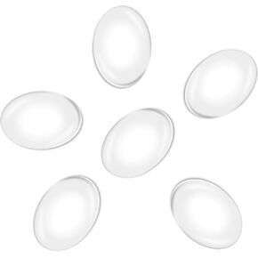 Enenes Glass Cabochons, 30x40mm Transparent Oval Cabochon, 50 PCS Glass Cabochons with Flat Backs Glass Dome Tiles Clear Cameo for Photo Pendant Jewelry Making(50PCS, 30x40MM)