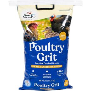 Manna Pro Poultry Grit, Insoluble Crushed Granite, Great for Mixed Flocks, Poultry Digestive Aid, 25 lb Bag