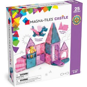 MAGNA-TILES Castle 25-Piece Magnetic Construction Set, The Original Magnetic Building Brand