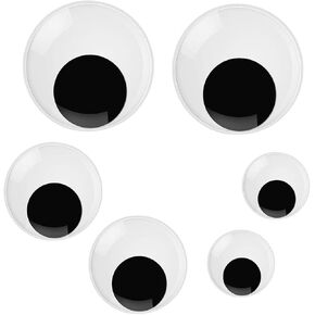 FKEYTO Wiggle Googly Eyes with Self Adhesive Large Black Plastic Eyes for Crafts (2 Inch 3 Inch 4 Inch)