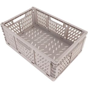 Collapsible Storage Crate, Thicken Large Capacity Plastic Crates Stackable Foldable Plastic Storage Basket Plastic Storage Box for Office Laundry Rooms Homes