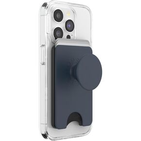 PopSockets Phone Wallet with Expanding Grip and Adapter Ring for MagSafe, Phone Card Holder, Wireless Charging Compatible, Wallet Compatible with MagSafe - Rosso