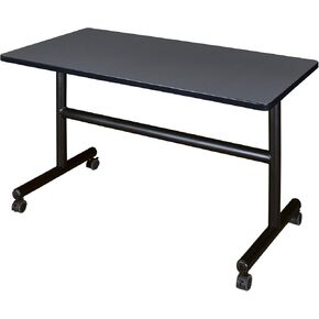 Kobe 48" x 30" Flip Top Mobile Training Table- Grey