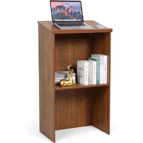 Wooden Podium Stand for Lectern Presentation Church Classroom, Oak Podium for Lecture, Wedding, Speech