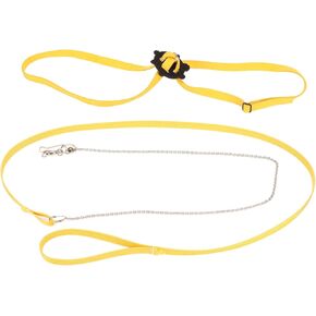Pssopp Harness Leash,Pet Harness Leash Leash Small Pets Leash Pet Tortoise Leash Walking Rope for Outdoor Walking Training (Yellow)