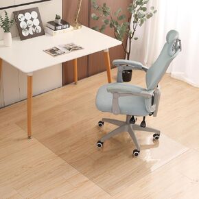 AMBERIS Chair Mat for Hardwood Floor, 35"×47"×0.06" Office Chair Mat, High Grade Transparent PVC Mat for Rolling Chairs