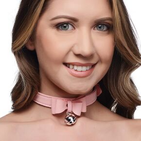 Master Series Master Series Golden Kitty Cat Bell Collar - Pink/Silver