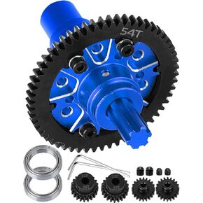 RcarmumbWow RC 54T Spur Gear Slipper Clutch Upgrades Part for 1/10 Kraton/Outcast 4S 4X4 RTR V2,Senton/Vorteks 223S 4X4 RTR V4,1/8 Typhon 223S 4X4 RTR V4,Alloy 54T Slipper w/20T 21T Pinions,Titanium