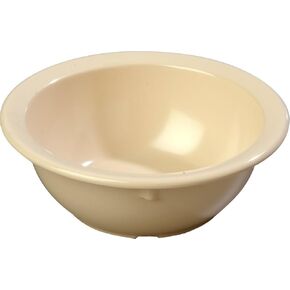 Carlisle Foodservice Products Kingline Plastic Bowl Nappie Bowl للمنزل والمطعم ، الميلامين ، 12.5 أوقية ، تان ، (حزمة 48)