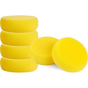 6 Pcs Pottery Sponges, Round Painting Sponge 3inch Yellow Artist Sponges Craft Clay Sponge Watercolor Sponges for Face Painting Pottery Ceramics Art Crafts
