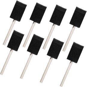 8 pcs Foam Paint Brushes 1.6 Inch Wood Handle Sponge Paint Brush Foam Brush for Painting and Staining Sponge Brushes for Varnishes, and DIY Craft Projects