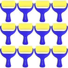 Foam Paint Roller 12 Piece Set 3''x12, Sponge Roller for Painting Art & Craft, Soft & Disposable & Washable