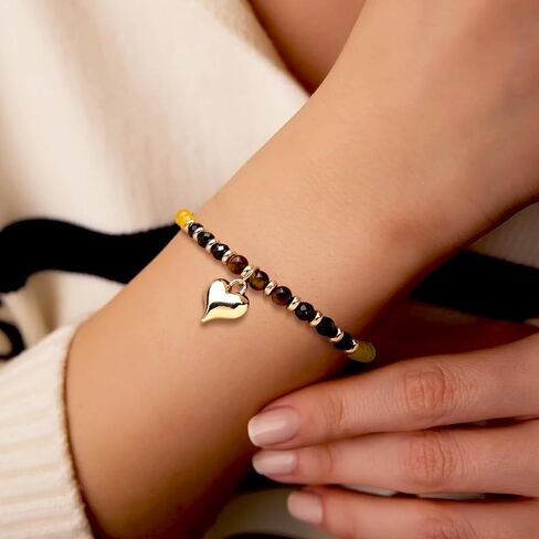 Valentines Day Heart Charm Bracelets for Women, Boho Handmade Adjustable Stackable Couple Bracelet Outfit Accessories Jewelry Gift. in Kuwait